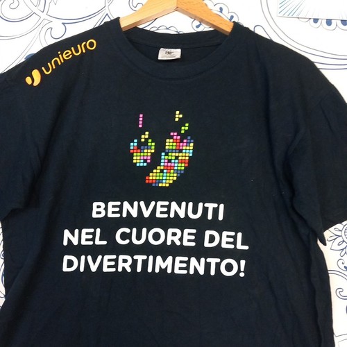 UNIEURO PROMO MARKETING T SHIRT BENVENUTI NEL CUORE DEL DIVERTIMENTO TG M PRINT - 第 8/13 張圖片