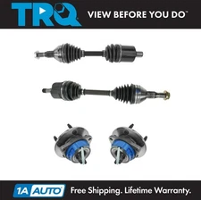 TRQ Front CV Axle Shaft Assembly Wheel Hub Bearing Set 4pc for LeSabre Park Ave