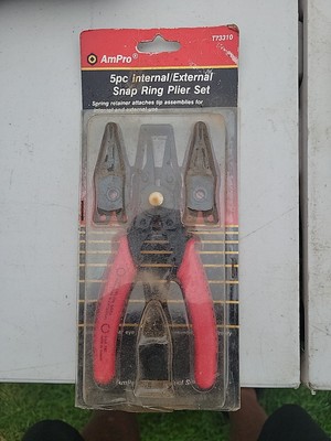 AmPro 5pc Internal/External Snap Ring Pliers T73310 package Has Wear - tool New