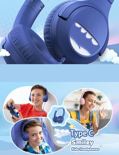 Kids Headphones USB C, 85dB Volume Limited, Type C Wired Over Ear Headphones - Picture 7 of 7