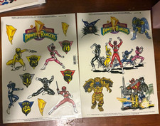 Vintage 1994 Mighty Morphin Power Rangers Window Clings Saban MMPR Lot