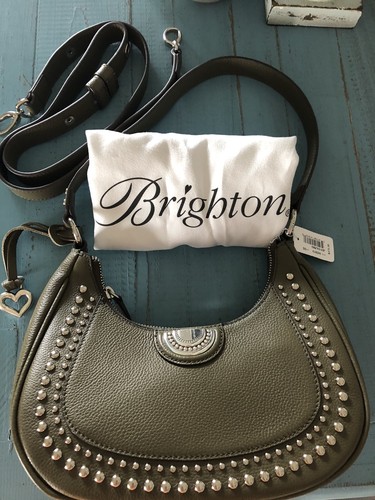 Brighton Pretty Tough Jem Olive Convertible Shoulder Bag Crossbody NWT $375 🫒 - Picture 3 of 9