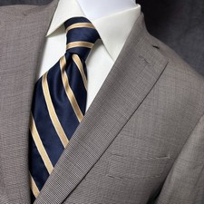 Jos A Bank Sport Coat 39R Tailored Fit Slim Tan Check Wool Stretch Blazer Jacket