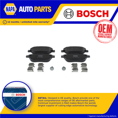 Brake Pads Set fits FIAT MULTIPLA 186 1.9D Front 99 to 10 Bosch 77362092 Quality