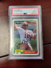 1981 Topps Joe Montana #216 PSA 9 DNA 9 Rookie Auto