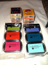 6 Hampton Art Stamps Happy Birthday Life is Good 6 Studio G ink pads NIP