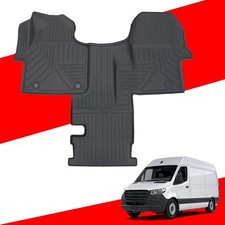 Floor Mats Compatible with 2019-2025 Mercedes Benz Sprinter TPE All Weather G...