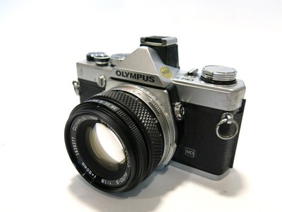 Excellent Condition Olympus OM-1N 35mm Film SLR Camera w/ 50mm f1.8 Lens