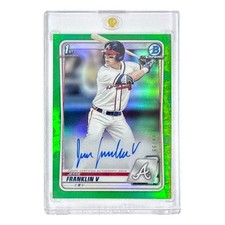 Topps MLB Bowman Chrome 1st Jesse Franklin V Braves /99 Green Card Used