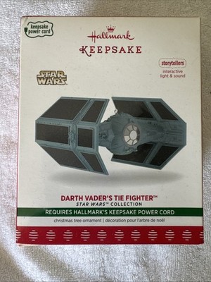 Hallmark 2017 Star Wars Darth Vader s Tie Fighter 17 Ornament Storyteller NIB