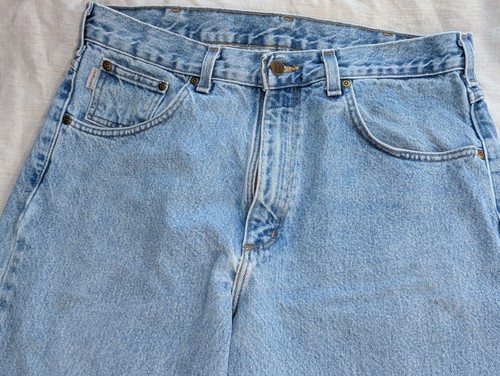 Carhartt B17 STW Blue Jeans 36x34 Relaxed Fit Distressed - Picture 6 of 12