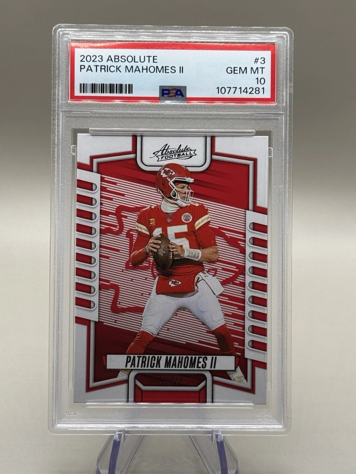 Patrick Mahomes trading card