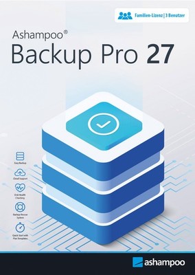 Ashampoo Backup Pro 27 - Lizenz für 3 PCs - Datensicherung - PC-Download Version