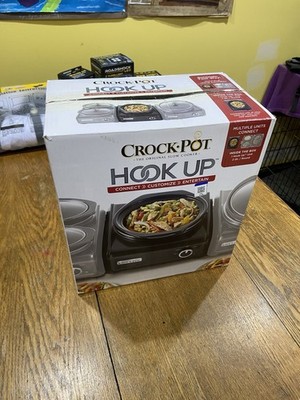 Crock-Pot SCCPMD2-CH Hook Up 2 Quart Round Slow Cooker, Metallic Black FAST SHIP