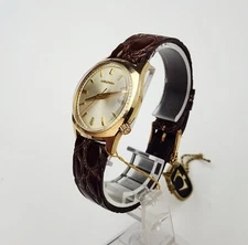 Men's Vintage 1971 Gold Plated TUNING FORK Watch ACCUTRON Cal.2180. In BOX