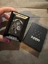 RARE 2018 Zippo Lighter SONS OF ANARCHY GRIM REAPER Black Matte - Original Box