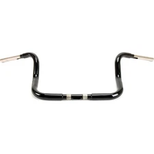 KST Kustoms Gloss Black 1 1/4" SS Six Bend Kicker 10" Rise Handlebar - 358999HG