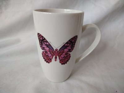 Maxwell & Williams Tasse Claire Chilcott BRAZEN BUTTERFLIES - ROSA SEHR GUTER ZUSTAND