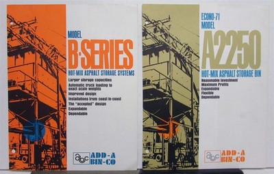 1960s ABC Add A Bin Co Econo-71 A2250 B-Series Construction Features Brochures