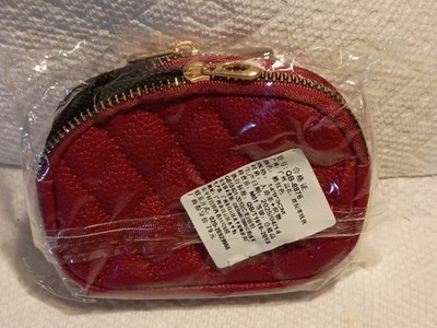 Women's Quilted Double Zipper Compartment Change Purse Wallet (Item #56)