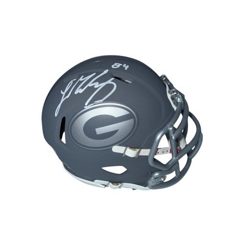 Ladd McConkey Autographed Georgia Bulldogs Riddell Slate Mini Helmet- Beckett - Picture 1 of 4