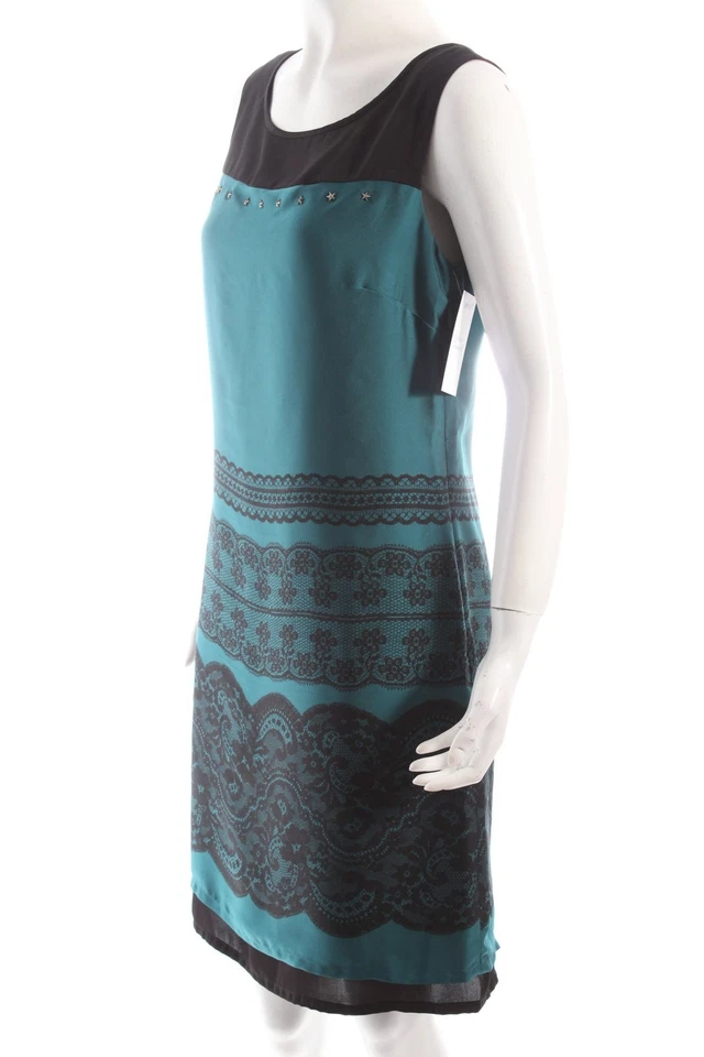 MEXX Vestido de manga corta Mujeres Vestido Talla EU 34 petróleo-negro - Imagen 2 de 4