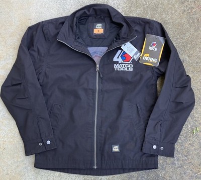 NWT Berne MATCO Tools Jacket Black Ripstop Lightweight Work Zip Mens Sz S