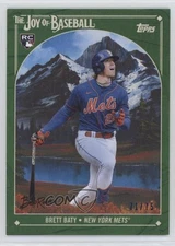 2023 X Bob Ross The Joy of Baseball Sap Green Canvas /75 Brett Baty Rookie RC