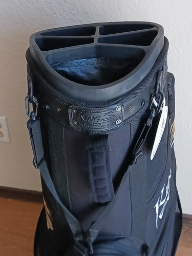 King Cobra Staff Golf Cart Bag Black Gold 5 Club Divider - Great Condition - Picture 7 of 15