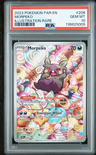 2023 POKEMON PAR EN-PARADOX RIFT ILLUSTRATION RARE #206 MORPEKO PSA 10