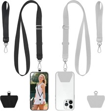 takyu Phone Lanyard, 2 Pack Crossbody Anti-Drop Neck and Wrist Strap with 2 Pcs