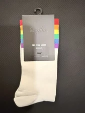 Rapha All In Racing Pro Team Socks Large White LGBT Unisex New