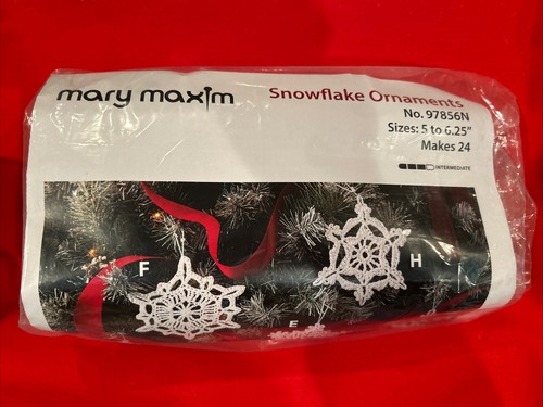 NEW Mary Maxim Snowflake Ornaments Kits Makes 24 Crochet Stiffener FREE SHIP - Picture 1 of 7