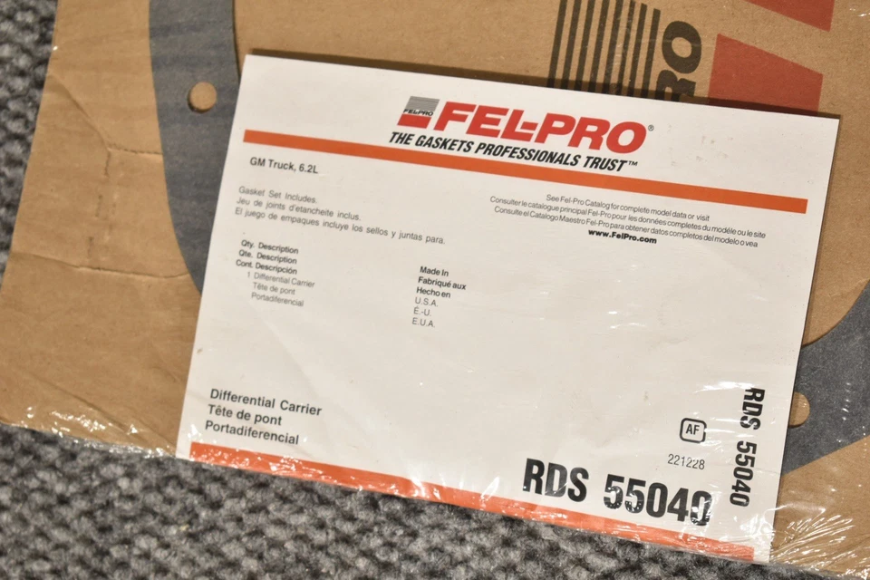 Junta diferencial trasera RDS 55040 Felpro para camioneta Chevy Express Suburban SaVana Foto 2 de 4