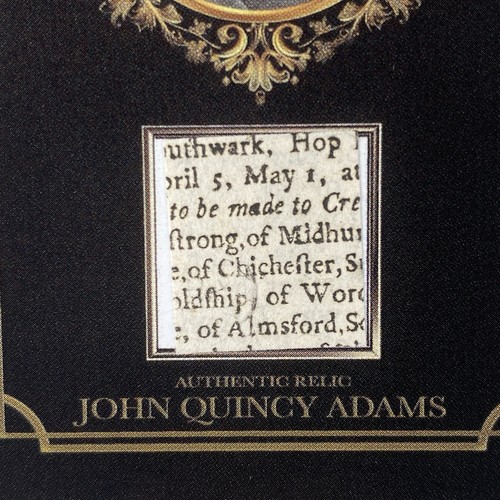 John Quincy Adams - Peices Of The Past - Relic Card #Single-20 - Picture 3 of 8