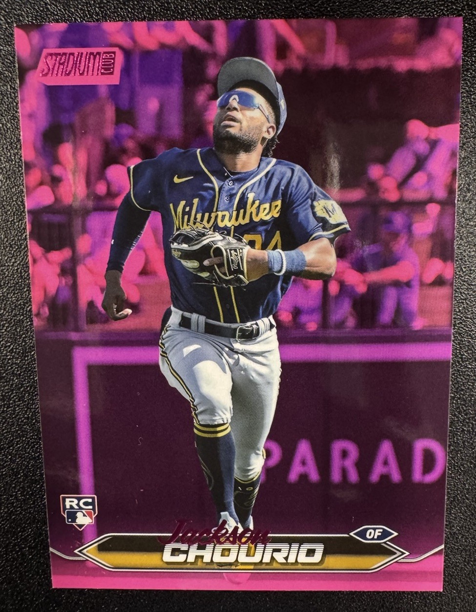 2024 Topps Stadium Club - Jackson Chourio #184 Pink Foil (RC)