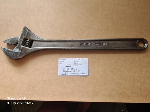 CHARITY SALE - Veterans Outdoors BAHCO 18 inch Adjustable 0675 Restored #7/230 - Picture 2 of 2