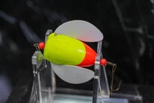 Vintage Worden's Spin N Glo yellow /Orange 1 3/8" Floating Spinner Fishing Lure