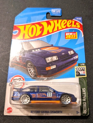hot wheels 2022 87 Ford Sierra cosworth  #33/250 blue hw retro racer series new
