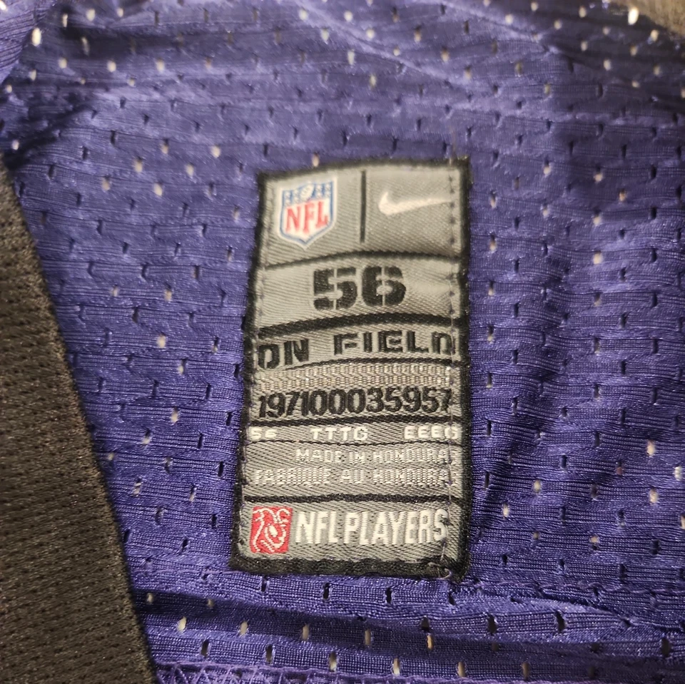 Camiseta de fútbol cosida púrpura Nike Baltimore Ravens #12 Jacoby Jones talla 50 Foto 4 de 4