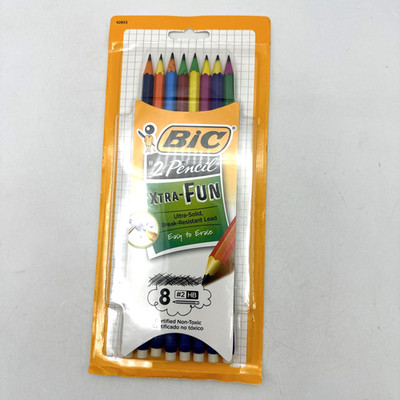 BIC #2 Pencils Xtra-Fun Solids 8 Break-Resistant Lead Cert. Non-Toxic NEW**