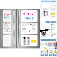 6 Pack Magnetic Dry Erase Boards 8''x12''  5''x8'' Whiteboards Fridge  Markers