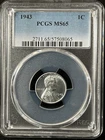 1943  1C Lincoln Wheat One Cent  PCGS MS65  57508065