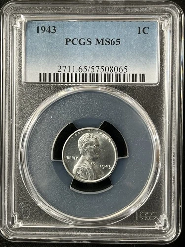 1943  1C Lincoln Wheat One Cent  PCGS MS65  57508065