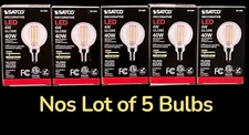 SATCO S21205 LED Globe Light Bulb Soft White 3000K 4W=40W ( Lot of 5 )