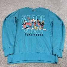 Space Jam Sweatshirt Green Long Sleeve Pullover Men  s Small NWT