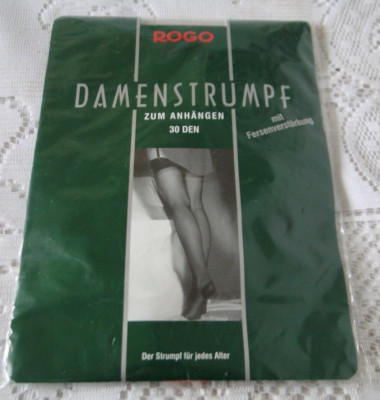 Par De Medias De Espuma Para Mujer Marrón Sin Costura 30 DENIERS Talla 2 VINTAGE
