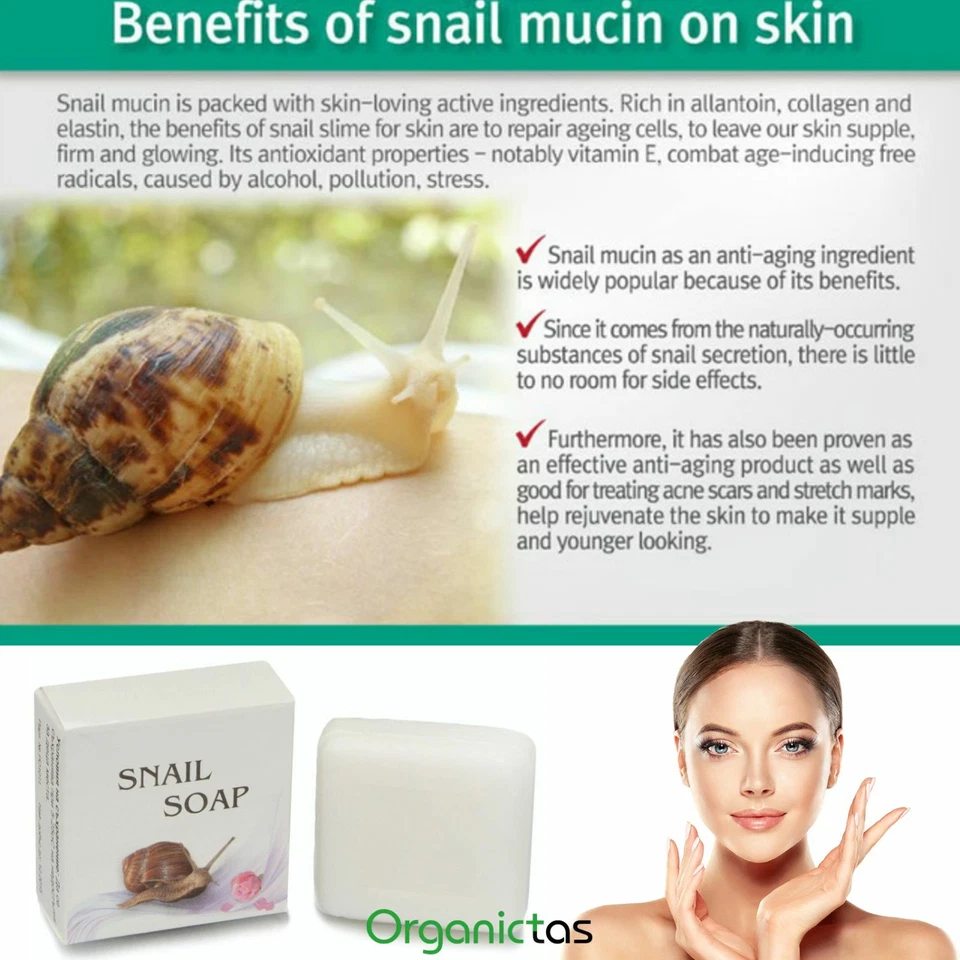 SNAIL SOAP Acne, Scars, Stretch Marks, Pigmentation, Anti-Aging, Age Spots, 30g - Image 3 of 4