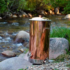 13 Gallon Copper Distilling Boiler/Kettle/Pot, 2" Lid, Moonshine and Whiskey!