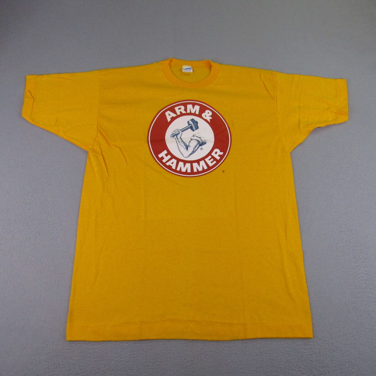 Vintage Champion Shirt Mens Extra Large Yellow Arm & Hammer Vintage Champion Shirt Mens Extra Large Yellow Arm & Hammer